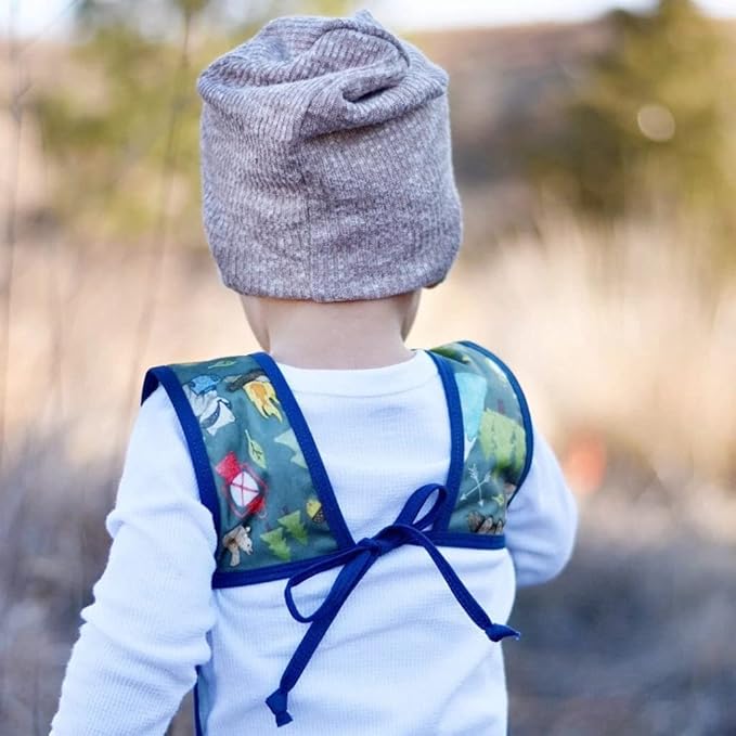 BapronBaby Animal Prints Bapron - No Neck Tie Safer Bib - Baby & Toddler - Soft Waterproof - PVC, BPA & Phthalate Free - 6m+