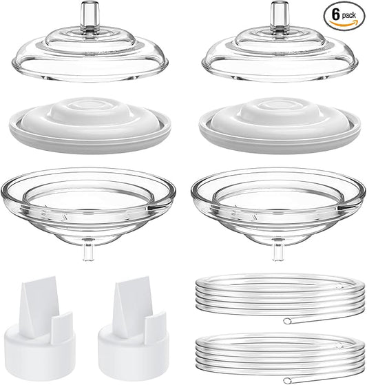 Breast Pump Parts Compatible with Spectra S1/S2/9 Plus, Duckbill Valves, Backflow Protector Membrane and Tubes (Not Original Spectra Accessories)