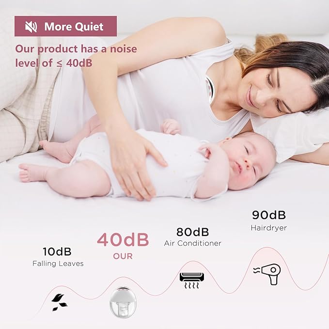 Double Wearable Electric Breast Pump, Hands-Free Breastfeeding Pump with 4 Modes & 12 Levels, Anti-Backflow, LED Display, 10 Breastmilk Storage Bags