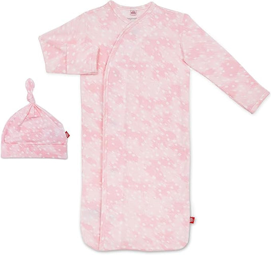 Magnetic Me Modal Newborn Sleeper Gown & Hat Set | Silky Soft Modal Fabric Sleep Sack