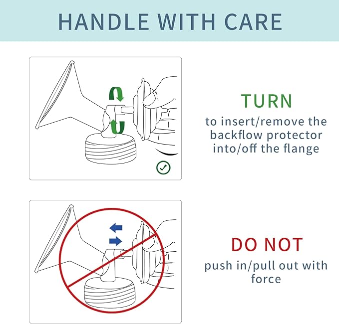 Pump Parts Compatible with Spectra S1/S2/9 Plus, Not Original Accessories, Full Set Replacements Include 19mm Flange, Duckbill Valve, Backflow Protector, Tubing and Bottle