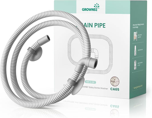 Grownsy Drain Hose 1M, Soft, Durable and Flexible for GROWNSY EaseClean Bottle Washer, Momcozy and Papablic Baby Bottle Washer Replacement Accessory for Easy Water Drainage