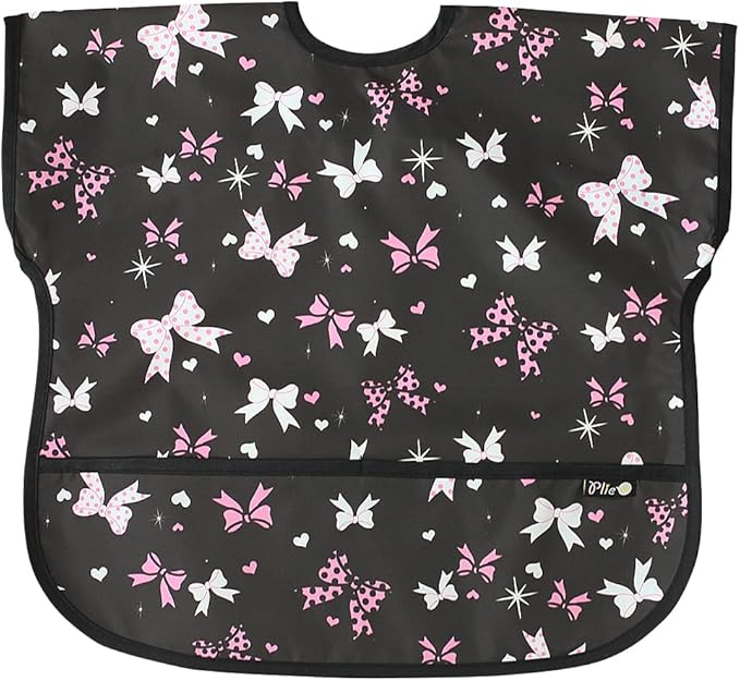 Short Sleeve Waterproof Bib for Toddlers – Feeding Apron for Mealtime, Daycare, Self-Feeding & Messy Play, Baby Bib