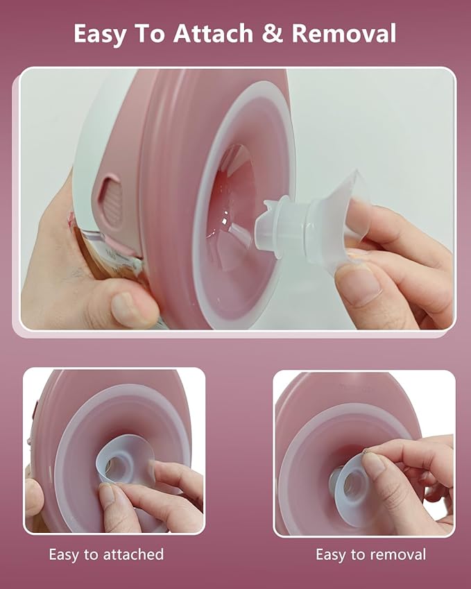 8pcs Updated Silicone Flange Insert 15/17/19/21mm Compatible with Momcozy/Medela/Spectra/Eufy/Lansinoh/TSRETE/Elvie/NCVI/Paruu Breast Pump, for 24mm Flange/Shield, Breastfeeding Replacement Pump Part