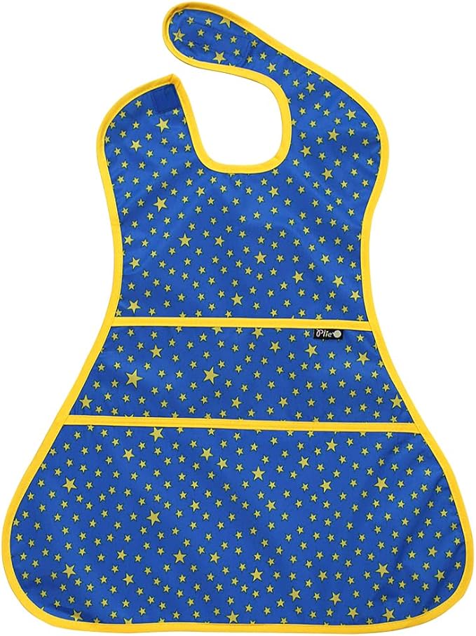 Full Coverage Waterproof Feeding Bib for Toddlers – Extra Long Apron Bib for Mealtime, Self-Feeding, BPA-Free