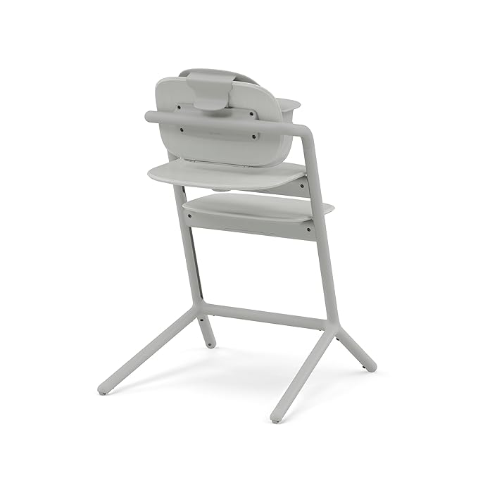 Cybex LEMO High Chair 3-in-1 Set with Baby Set + Snack Tray - Modern Design, One-Hand Depth & Height Adjustment & Anti-Tip Wheels - from 6 Months, Convertible to Adult Chair, Suede Grey