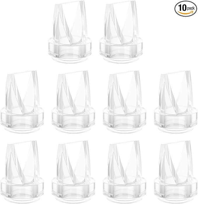 Breast Pump Parts for Lansinoh Discreet Duo/Nuliie/Motif Aura Glow S32 Pump, for mommed, for eufy Breast Pump Replacement Parts, Incl 10PCS Duckbill Valves