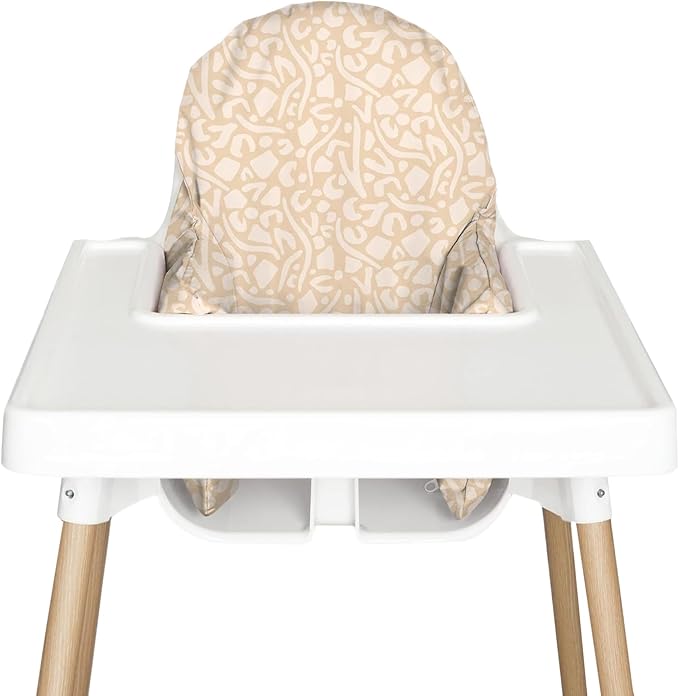 Nibble and Rest Highchair Cushion Cover for Inflatable Cushion, Compatible for IKEA Antilop Highchair,Accessories Stain-Proof and Wipeable Cover (Cushion NOT Included)(Sand Savannah)