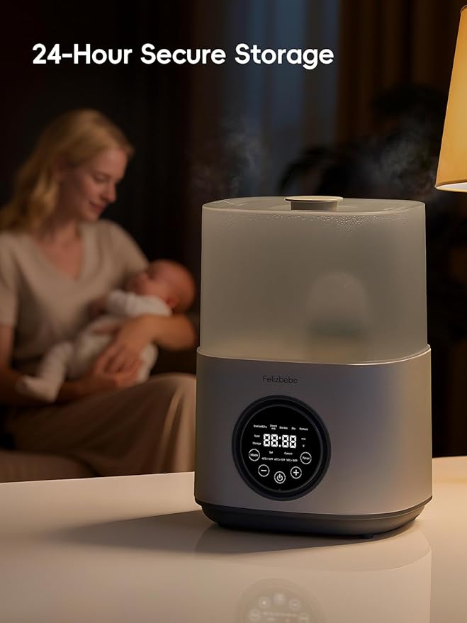 Bottle Sterilizer and Dryer, with Breastmilk Warmer, Large Capacity Baby Bottle Steam Sterilizer and Dryer for Baby Bottles, Pacifiers, Pump Parts, Touch Screen & Auto-Off, Premium Quality (Cream)