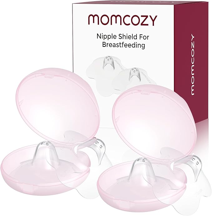 Momcozy Nipple Shield, Floral Contact Nipple Shield for Breastfeeding Moms with Flat or Inverted Nipples