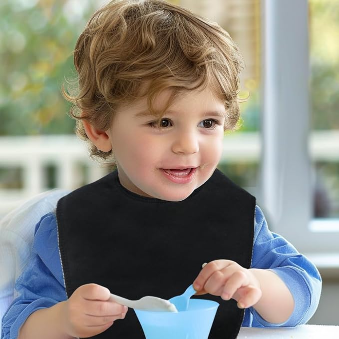 8 Pack Baby Bibs Unisex Adjustable with Snaps Ultra Soft Absorbent Drooling Teething for Boys and Girls