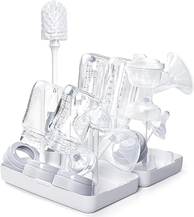 Termichy Travel Baby Bottle Drying Rack, Compact Size with Large Capacity for Working Mom, Visit Families, Friends or Camping with Baby Gary