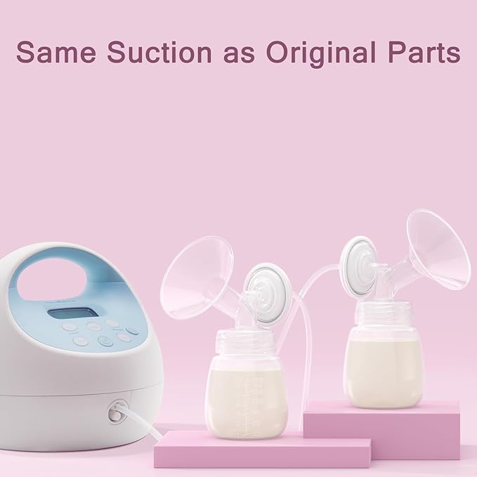 18 mm Flange Compatible with Spectra S2 S1 9 Plus Ameda MYA Motif Luna Cimilre Breast Shield, Duckbill Valves Replacement, Replace Wide Mouth Flange