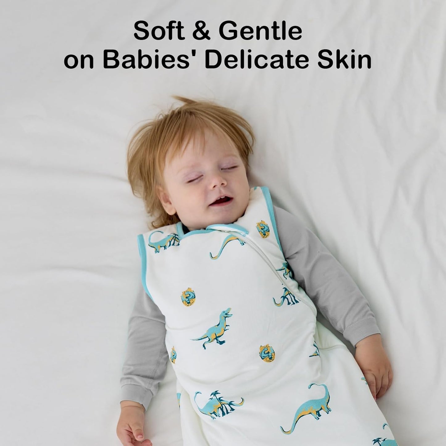 BubblePanda Rayon Made from Bamboo Sleep Sack 0-6 Months 0.5 Tog Soft Newborn Sleep Sack 3-6 Months for Infant Babies 2-Way Zipper Wearable Blanket Baby 0-3 Months