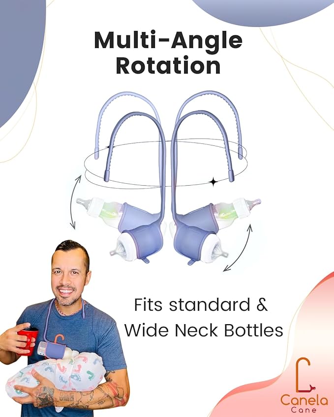 Adjustable Baby Bottle Support – Assist Feeding Tool for Parents, Non-Slip & Ergonomic Design, Fits Standard & Wide-Neck Bottles(Blue)