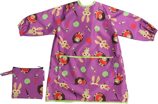 Tidy Tot - Long Baby Bib - Mess Proof Long Sleeve Feeding Smock with Large Food Catcher Pocket - Waterproof Bib