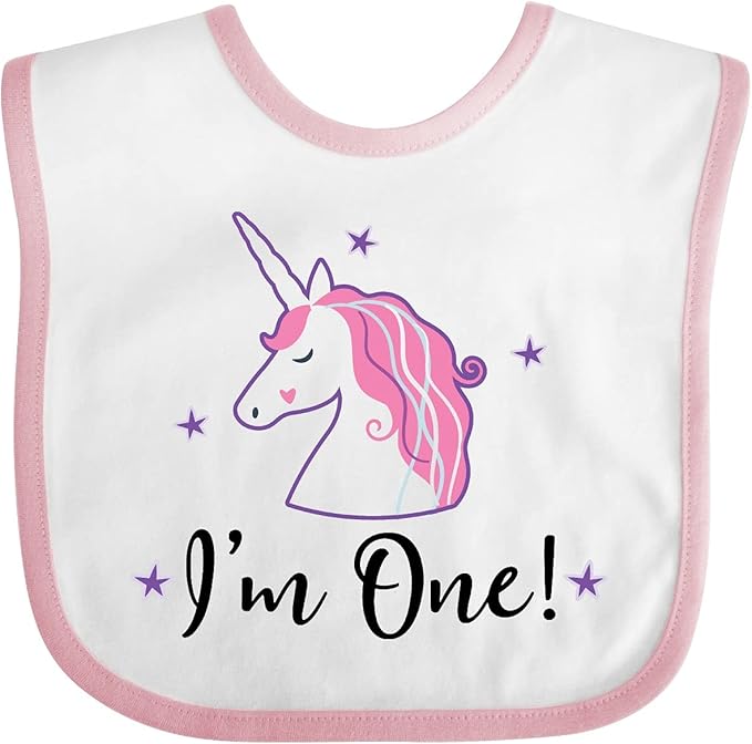 inktastic 1st Birthday Unicorn Baby Bib
