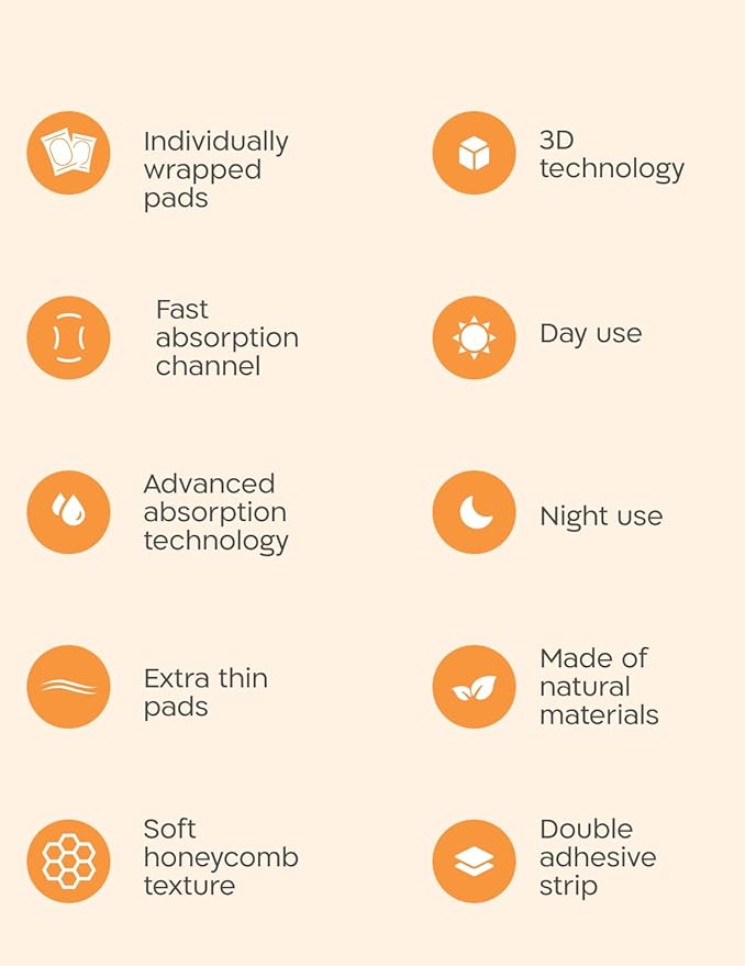 60-Pack Disposable Nursing Pads for Breastfeeding - Ultra Thin Breast Pads for Leaking Milk Disposable with 3D Absorption & Leak Protection, Individually Wrapped, Day & Night Nursing Essentials