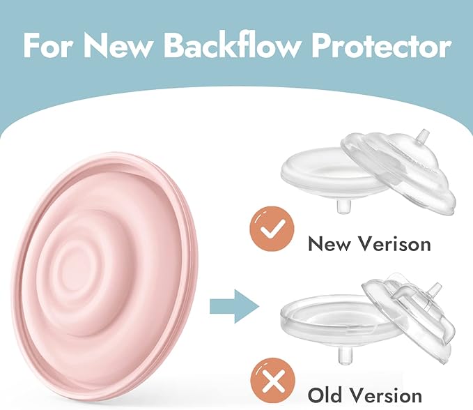 [8-Count] Papablic Duckbill Valves and Silicone Membrane Compatible with Spectra S1, S2 and 9 Plus Breastpumps, Not Original Spectra Pump Parts, BPA/DEHP Free, Pink