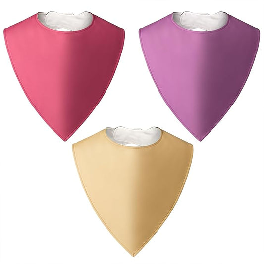 Adult Absorbent Drool Bandana Bibs, Large Soft Bibs Set for Special Needs,Teens,Big Kid 13+ Years Boy Girl Men Women,3 Pack