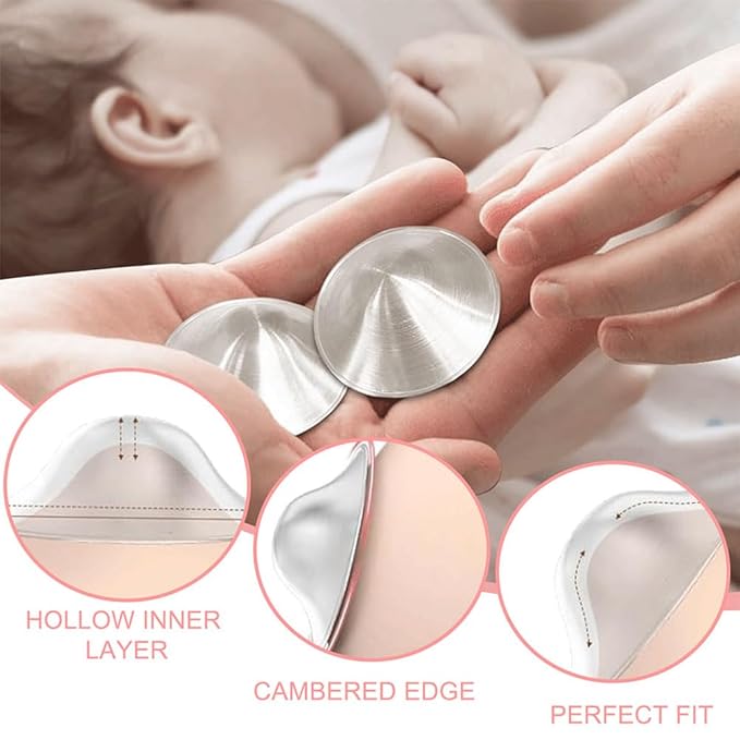 Silver Cups Breastfeeding - Nipple Shield for Nursing Newborn, Nipple Covers for Breastfeeding Essentials, Large Size