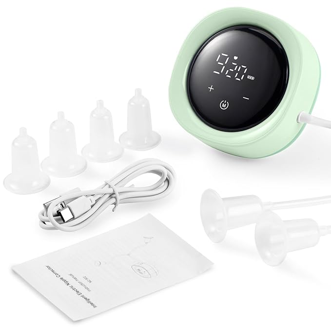 Electric Nipple Corrector for Flat or Inverted Nipples, Portable Nipple Pump, Inverted Nipple Puller, 6 Corrector Covers Rechargeable Nipple Puller Sunken and Shy Nipples