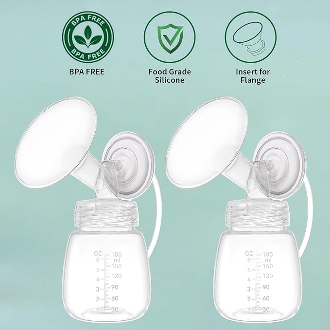 24mm Flange Set for Spectra, Premium Replacement Pump Parts Kits Compatible w Spectra S1 S2 9 Plus Include Bottles Flange Duckbill Valve Tubing Backflow Protector, Not Original Accessories