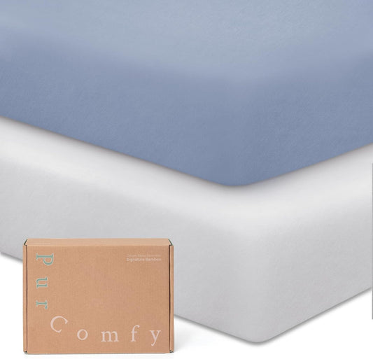 Supersoft Crib Sheets for Boys Girls, Premium Viscose Buttery Soft Crib Mattress Fitted Sheet, Stretchy Knit Baby Sheet, Silky Comfort Baby Bed Sheets 28x52x9 Extra Deep Pocket