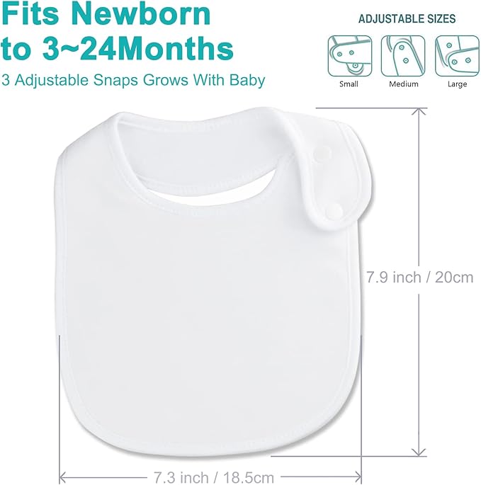 Baby Bibs Soft and Absorbent Organic Cotton Bandana Drool Bibs Set for Boys Girls Newborn 0-36 Months