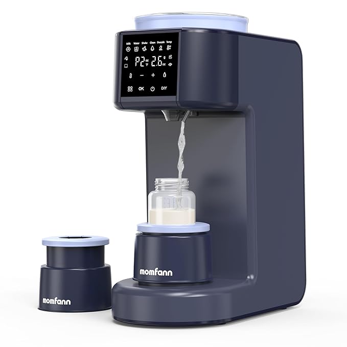 Formula Dispenser Machine, 2-Minute Quick Mix Baby Formula Maker, One-Touch Automatic Milk Maker, 3 Formula Temps + 4 Hot Water Choice, 2L Tank & Sealed Powder Container for Clump-Free Formula