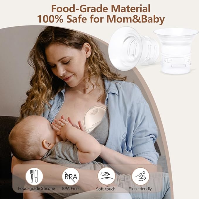 4pcs Flange Insert 17mm Compatible with eufy S1 Pro/S1/E10/E20 Wearable Breast Pump, Replace for eufy Breast Pump Sizing Insert, Fit for eufy Pump Replacement Parts