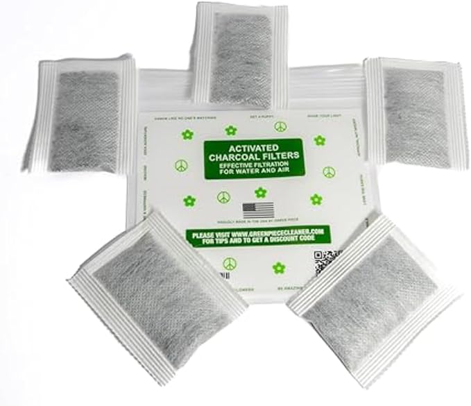 Green Piece® Diaper Pail Deodorizer - Compatible with the Diaper Genie - Activated Charcoal Made by Green piece (Pack of 4 plus + free one)