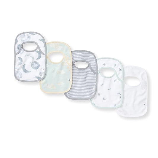 Burt's Bees Baby Organic Baby Bibs – 100% Cotton Newborn Infant Bibs for Baby Boys & Girls