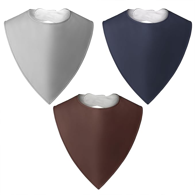 Adult Absorbent Drool Bandana Bibs, Large Soft Bibs Set for Special Needs,Teens,Big Kid 13+ Years Boy Girl Men Women,3 Pack