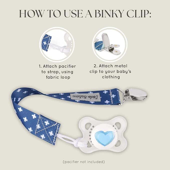 Dodo Babies Cotton Burp Cloths - Absorbent Cotton Baby Essentials - Contoured Shoulder for Baby Boy Essentials - Pacifier Clip & Case Included - 8-Piece Set, 19 x 9 in, Black/Blue/Gray