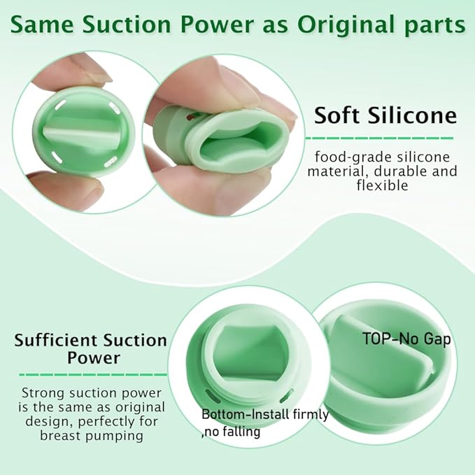 2pc Duckbill Valves Compatible with Elvie Stride 2/Stride Pump Replacement Parts, for Stride2 Breast Pump Replacement Parts, Not Original Elvie Pump Accessories