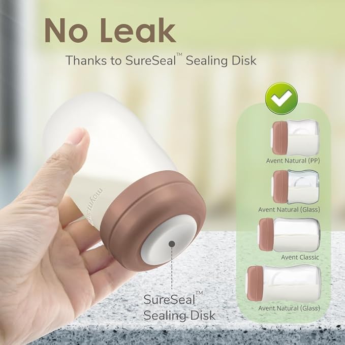 Maymom Wide Neck Breastmilk Collection n Storage Bottle 5.4 oz; Re-markable SureSeal Disc. Fits Spectra S2 Spectra S1 9 Plus.