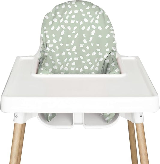 Nibble and Rest Highchair Insert Cover, Compatible for IKEA Antilop Highchair, High Chair Accessories Stain-Proof and Wipeable Insert Cover (Cushion NOT Included)(Sagedots)