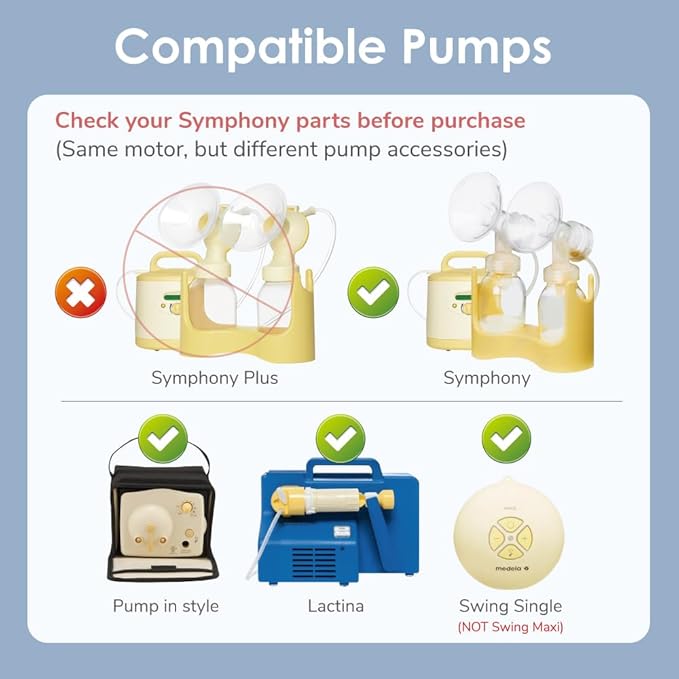 Maymom MyFit Narrow Neck Base Connectors; Compatible with Medela PersonalFit Connector; Use w/Maymom Two-Piece Shield System, Compatible with Medela Freestyle Flex BreastShield; Lansinoh Shields; 2pc