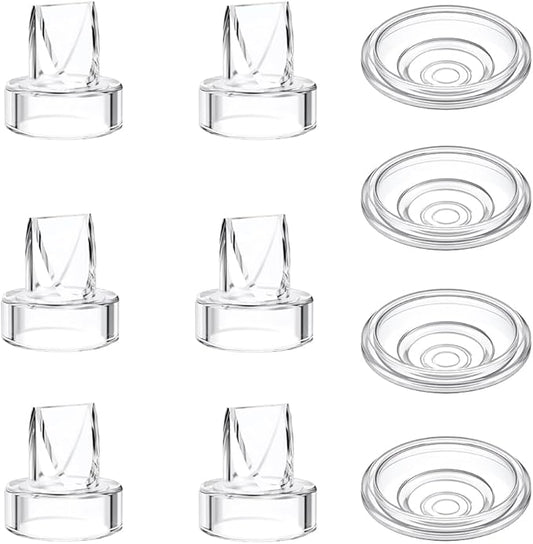 6pcs Duckbill Valves and 4pcs Silicone Diaphragm Compatible with Momcozy S12 Pro/S9 Pro Wearable Breast Pump Accessories,Mom Cozy Breast Pump Replacement Accessories