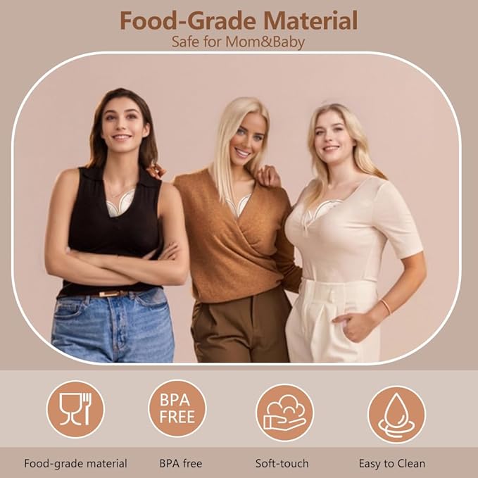 4pcs Duckbill Valves Compatible with eufy S1 Pro/S1/E10/E20 Breast Pump, Replace for Lansinoh Discreet Duo/NCVI/NICEGREEN/Nuliie/Zooawa S32 Breast Pump Parts