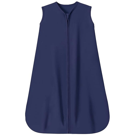 Baby Sleep Sack 12-18 Months Baby Wearable Blanket 100% Rayon Cotton 2-Way Zipper Toddler Sleeping Sack，Comfy Soft Lightweight TOG 0.3(Cyan)