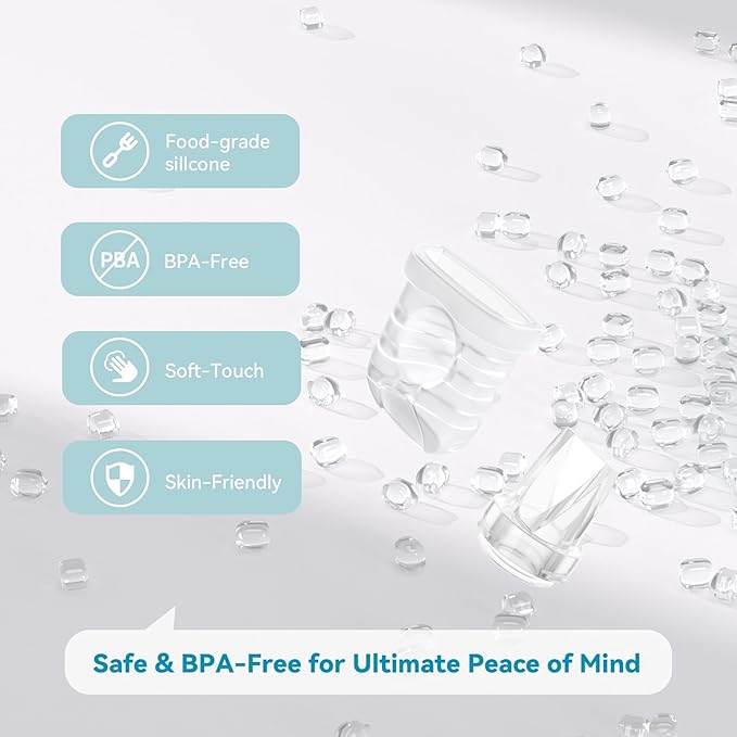 Breast Pump Parts for Lansinoh Discreet Duo/Nuliie/Motif Aura Glow S32 Wearable Breast Pump, Incl 6PCS Duckbill Valves & 2PCS Silicone Diaphragms