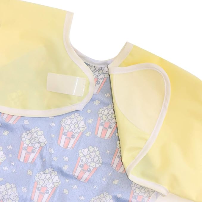 Infant Toddler Baby Waterproof Sleeved Bib, Bib with Sleeves&Pocket, 6-24 Months