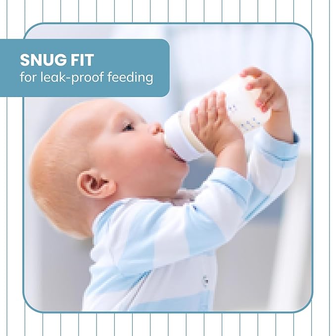 Botabee Baby Bottle Caps for Comotomo Baby Bottles - Pack of 3 Fits 5 Ounce and 8 Ounce Silicone Bottles - Snug Fit Baby Bottle Lid Protects Nipples and Prevent Leaks - Ideal for On-The-Go Feeding