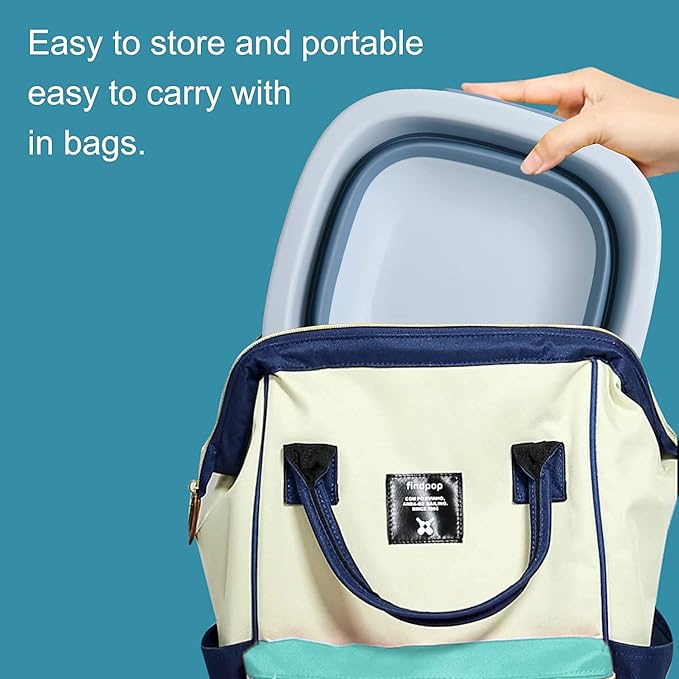 Babyhood Multi-Purpose Collapsible Wash Basin for Kids and Babies, Lightweight Portable Folding Basin for Washing Baby Bottles and Breast Pump Parts and Home Kitchen Outdoor Camping Use (2021blue)