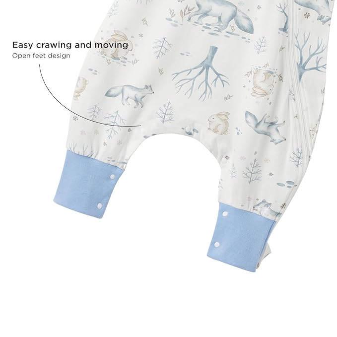 Duomiaomiao 2 Pack 0.5 TOG Toddler Sleep Sack 36-48 Months 100% Cotton Lightweight Baby Sleep Sack with Feet, Breathable Comfy Toddler Wearable Blanket