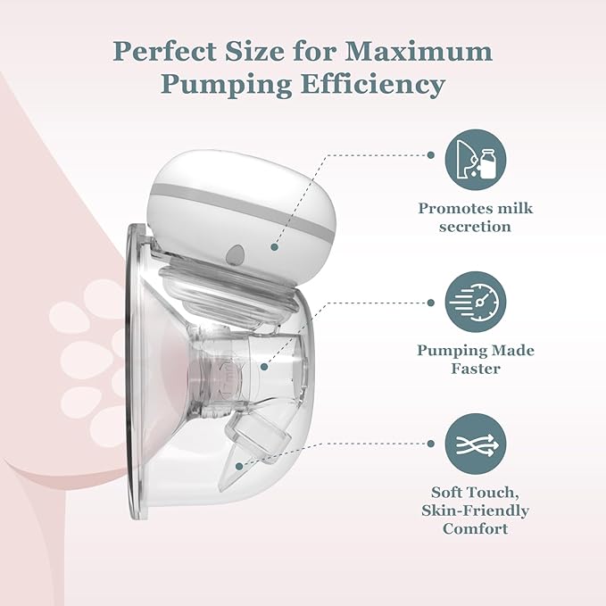 Flange Insert 10PCS 13/15/17/19/21mm Compatible with Most 24mm Wearable Breast Pumps. Essential Flange Sizing Kit for Breast Pump Replacement Accessories