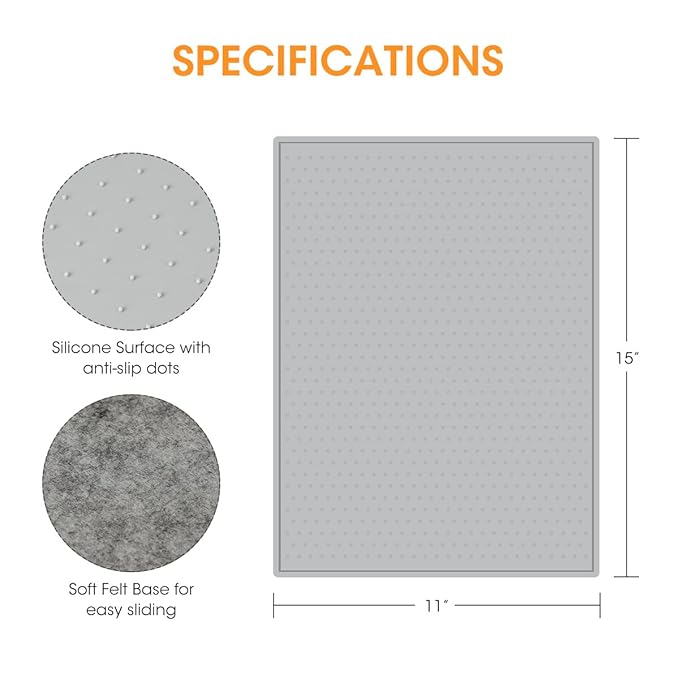 Aieve Bottle Washer Sliding Mat Compatible with Momcozy Bottle Washer, Silicone Mat for Mom Cozy Kleanpal Pro, Easy Moving Sliding Tray Baby Bottles Cleaning Machine Accessories