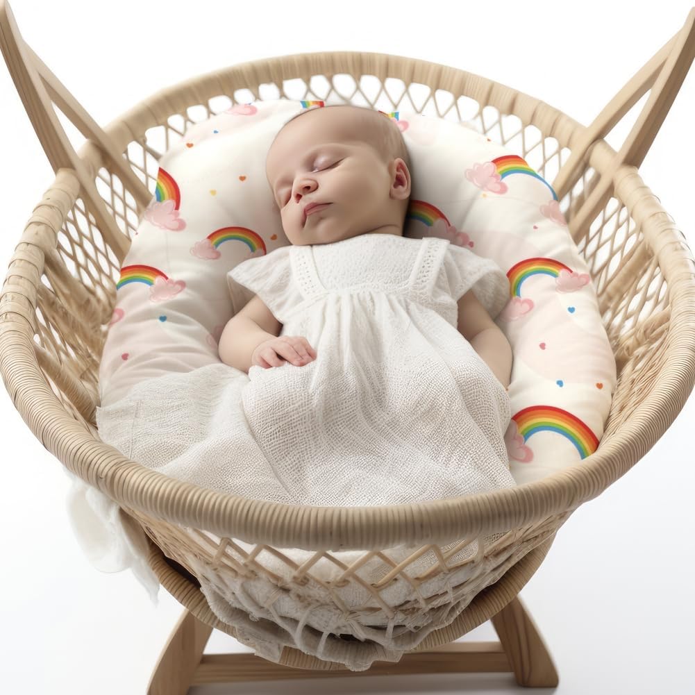 4 Pack Baby Girl Bassinet Sheets Set Soft Fitted Floral or Elephant Theme Baby Girl Mattress Covers Breathable Toddler Bed Sheets for Infant or Newborn Girls (Elephant, Bassinet Sheets)